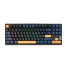 Клавіатура механічна USB JEDEL WKL-102, довжина кабелю 170см , RGB підсвічування, (Eng/Укр/Рус), (385х160х50 мм), Black/Blue, 88к, Q10