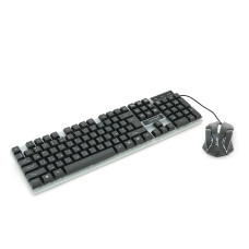 Комплект провідний KB+Mouse XSTRIKE X-1014, USB, RGB підсвічування, (Eng/Укр/Pyc), Black/White, Box