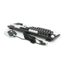 Комплект провідний KB+Mouse XSTRIKE X-1011, USB, RGB підсвічування, (Eng/Укр/Pyc), Black/White, Box