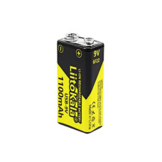 Акумулятор LiitoKala 9V/1100mAh, крона, Type-C вихід, NiMH Rechargeable Battery, 4 штуки в блістері ціна за штуку