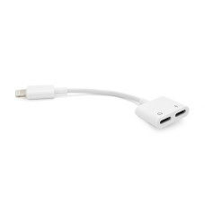 Перехідник KIN KY-160 Lighting(M) 2*Type(F), White, Box