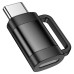 Перехідник HOCO UA31E Type-C(M) => Type-C(F), Black, Box