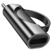 Перехідник HOCO UA32A Type-C(M) => Lighting(F), 60W, індикатор потужності заряду), Silver, Box