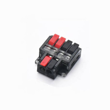 Клема з натискними затискачами 4на2-провідна LT-42, 1/2-pin, 250V, 32A, 0.2-4mm2, 14,5/25*30*11mm, сіра