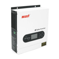 Гібридний інвертор MUST PV18-2012ECO, 2000W, 12V, струм заряду 80A, 170-280V, MPPT (80А, 30-320 Vdc), 290х367х111 мм. 6 кг.