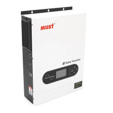Гібридний інвертор MUST PV18-4024PREM(ECO). 4000W, 24V, струм заряду 60A, 170-280V, MPPT (100А, 60-360 Vdc), 318 454 122.5 мм. 8 кг.