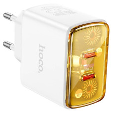 СЗУ HOCO CS43A 110-240V, PD45W, 2*USB-C, White, Box