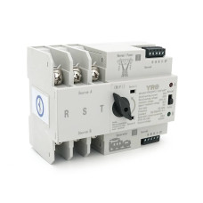 Автомат введення резерву (АВР) триполюсний YRQ2PC-125 Wifi ATS, 3P 125A 400V, E-Welink App на DIN-рейку для генераторів
