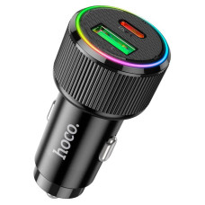 АЗУ 12-24V HOCO NZ14A, USB 3.0+USB-C, 3A, PD20W+QC3.0, Black, Box