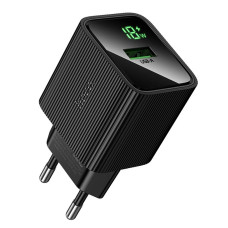 СЗУ 110-240V HOCO CS81A, 1xUSB, 3A, 18W, QC3.0, Black, Blister