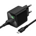 Набір СЗУ 110-240V HOCO CS81A+ кабель Micro, 1xUSB, 3A, 18W, QC3.0, кабель 1м, Black, Blister