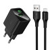 Набір СЗУ 110-240V HOCO CS81A+ кабель Micro, 1xUSB, 3A, 18W, QC3.0, кабель 1м, Black, Blister