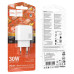 СЗУ 110-240V HOCO CS55A, 1xUSB, 1xUSB-C, PD30W, White, OEM