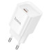Набір СЗУ 110-240V HOCO C146A + кабель Type-C, 1xUSB-C, PD20W, 1м кабель, White, Box