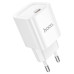 Набір СЗУ 110-240V HOCO C146A + кабель Type-C, 1xUSB-C, PD20W, 1м кабель, White, Box