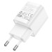 Набір СЗУ 110-240V HOCO C146A + кабель Type-C, 1xUSB-C, PD20W, 1м кабель, White, Box