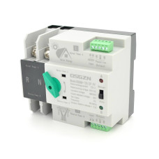 Автомат введення резерву (АВР) двополюсний OSGQ8-125/2P PV, 230V/125A на DIN-рейку для сонячних систем
