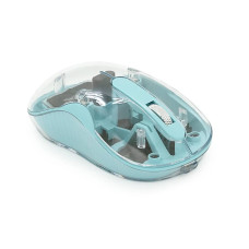 Миша бездротова JEDEL WD141T-Bl, 1200, 2.4 GHz+Bluetooth 5.0, 3.7V 300mAh, Type-C заряджання. 109x60x32 мм. 69 р. Transparent-Blue, Box