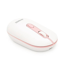 Миша бездротова JEDEL WD133, 800/1200/1600DPI, 2.4 GHz+Bluetooth 5.0, 3.7V 400mAh, Type-C заряджання. 105x60x34 мм. White. Box