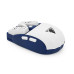 Миша бездротова JEDEL WD149, 1200/2400/3200DPI, 2.4 GHz+Bluetooth 5.0, 3.7V 500mAh, Type-C заряджання. 112x60x40 мм. White/Blue. Box