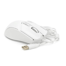 Миша провідна JEDEL GM800, 8 кнопок, 1200/1800/2400/3600/4800/7200DPI, кабель 1,5 м. RGB підсвічування. 128х77х40мм. White. Box