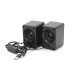 Колонки 2.0 JEDEL S-527 USB+3.5mm, 2x3W, 120Hz-20KHz, з LED підсвічуванням, 65х80х100 мм, Black, BOX