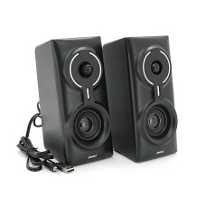 Колонки 2.0 JEDEL S-570 USB+3.5mm+Bluetooth, 2x3W, 30Hz-16KHz, з LED підсвічуванням, 180х95х90 мм, Black, BOX