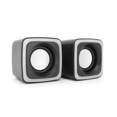 Колонки 2.0 JEDEL S-575 USB+3.5mm, 2x3W, 30Hz-16KHz, з LED підсвічуванням, 72х73х65 мм, Black, BOX