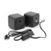 Колонки 2.0 JEDEL S-575 USB+3.5mm, 2x3W, 30Hz-16KHz, з LED підсвічуванням, 72х73х65 мм, Black, BOX
