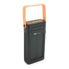 Powerbank 7GO GPW-02 20000mAh, Solar, Li-pol, Вход:Type-C, Выходы: 2xUSB Type-C, 4xUSB Type-A, кабеля T-C/Ligh, 0.46, Black, Box