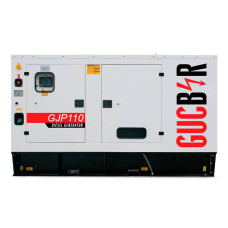 Дизельний генератор Gucbir GJP110 з двигуном PERKINS 1104C-44TA, 110 кВА/88 кВт, генератор Maranello M110, витрата палива при 75% навантаження - 20,2 літрів/год, 230/400 В, 50 Гц (AVR SX460+ATS), IP23/H, 2750x1100x1860 мм, 1560 кг, 300 л