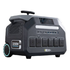 Портативна зарядна станція Singo3000, 3200W/2048Wh LiFePO₄, MPPT 1000W max, 2xDC5521-12V-8A, CarPort-12V-10A, 4xAC230V, 4xUSB-A-15W, 4xUSB 1.5 h, 4xUSB-C-100W, Wi-Fi, Bluetooth, charge 1.5 h, 445*298*371 мм,24.4 кг