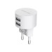 Набір BOROFONE BA23A СЗУ 2xUSB+ кабель USB/Type-C, 2.4A, 1м, White, Blister
