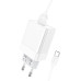 Набір BOROFONE BA47A СЗУ 1xUSB+ кабель Type-C/USB, 3A, 1м, White, Blister