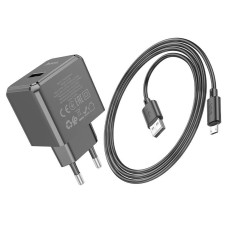 Набір СЗУ HOCO CS11A + кабель Micro, 1xUSB, 2.1A, кабель 1м, Black, Blister