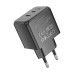 Набір СЗУ HOCO CS16A+ кабель Туре-С/Lighting, 1xUSB-C+1xLighting, PD20W, Black, Box