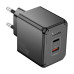 Набір СЗУ HOCO CS16A+ кабель Туре-С/Lighting, 1xUSB-C+1xLighting, PD20W, Black, Box