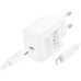 Набір СЗУ HOCO CS53A+ кабель Туре-С/Lighting, 1xUSB-C, PD25W, White, Box