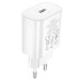 Набір СЗУ HOCO N22+кабель Type-C/Type-C, 1xUSB-C, PD25W, White, Box