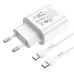 Набір СЗУ HOCO N22+кабель Type-C/Type-C, 1xUSB-C, PD25W, White, Box