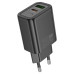 Набір СЗУ HOCO N61 + Type-C/Type-C кабель, 1xUSB+1xUSB-C, PD20W+QC3.0, кабель 1м, Black, Box