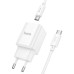 Набір СЗУ HOCO C149A СЗУ+ кабель Type-C/Type-C, 1xUSB-C+1xUSB, PD30W+QC3.0, кабель 1м, White, Box