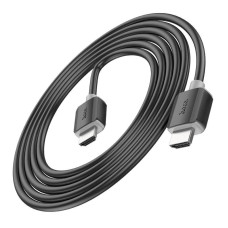 Кабель HOCO HDMI-HDMI 4Kx2K Ultra HD, 2m, v2,0, круглий Black, конектор Black, Blister