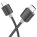 Кабель HOCO HDMI-HDMI 4Kx2K Ultra HD, 2m, v2,0, круглий Black, конектор Black, Blister
