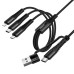 Кабель HOCO X123 USB-1 3 in 1 Micro/Iphone/Type-C, 2A, довжина 1м, Black, Box