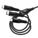 Кабель HOCO X123 USB-1 3 in 1 Micro/Iphone/Type-C, 2A, довжина 1м, Black, Box