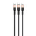 Кабель HOCO X26 USB-1 3 in 1 Micro/Iphone/Type-C, 2A, довжина 1м, Black/Gold, Box