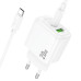 Набір СЗУ HOCO CS54A+ кабель Type-C/Type-C, 1xUSB+1xUSB-C, PD20W+QC3.0, кабель 1м, White, Box