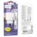 Набір СЗУ HOCO CS54A+ кабель Type-C/Type-C, 1xUSB+1xUSB-C, PD20W+QC3.0, кабель 1м, White, Box