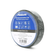 Ізолента ПВХ PANASONIC 0,125мм * 18мм * 20м (чорна), діапазон робочих температур: від 0 ° С до + 90 ° С, Вогнестійка, 8 штук в упаковці, ціна за штуку